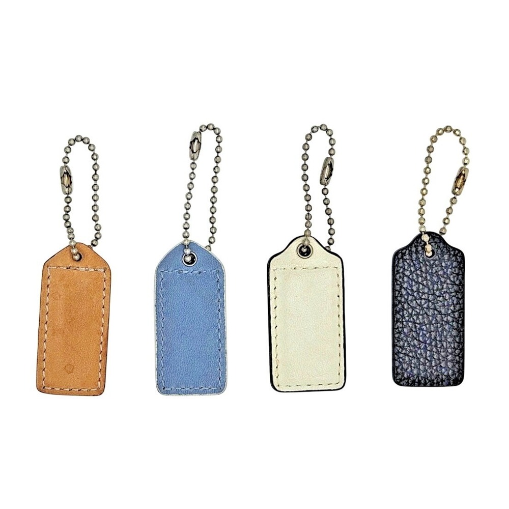 Auth COACH Leather Hangtag Lot Vintage Charm Replacement  Mixed Colors Y2K Boho - Picture 2 of 5